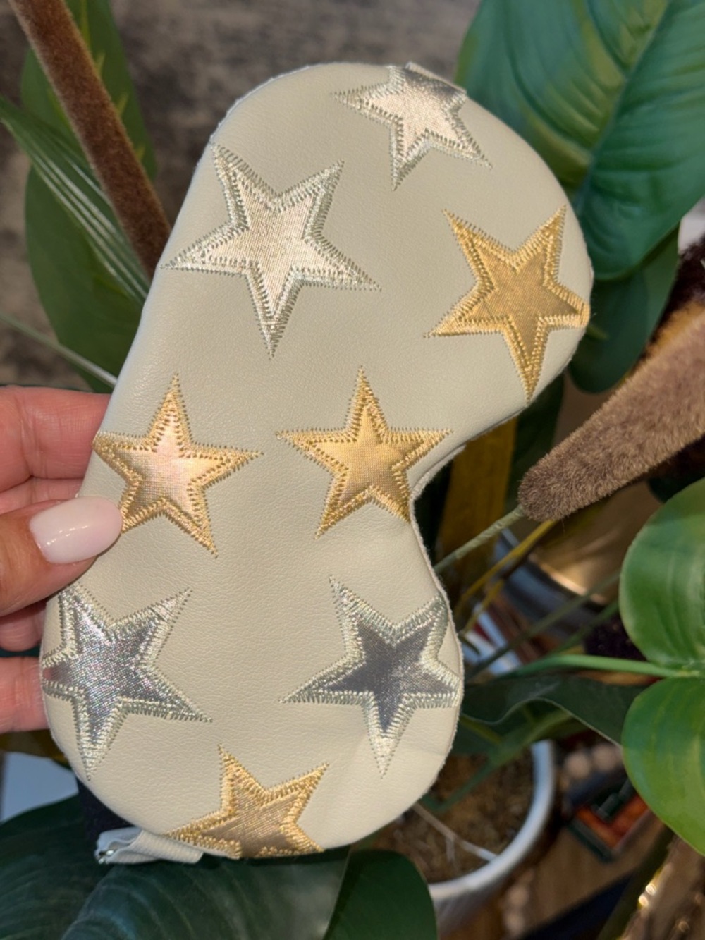 FREE PEOPLE Starry Vegan Leather Eye Mask with removable Cooling Insert - Picture 8 of 16